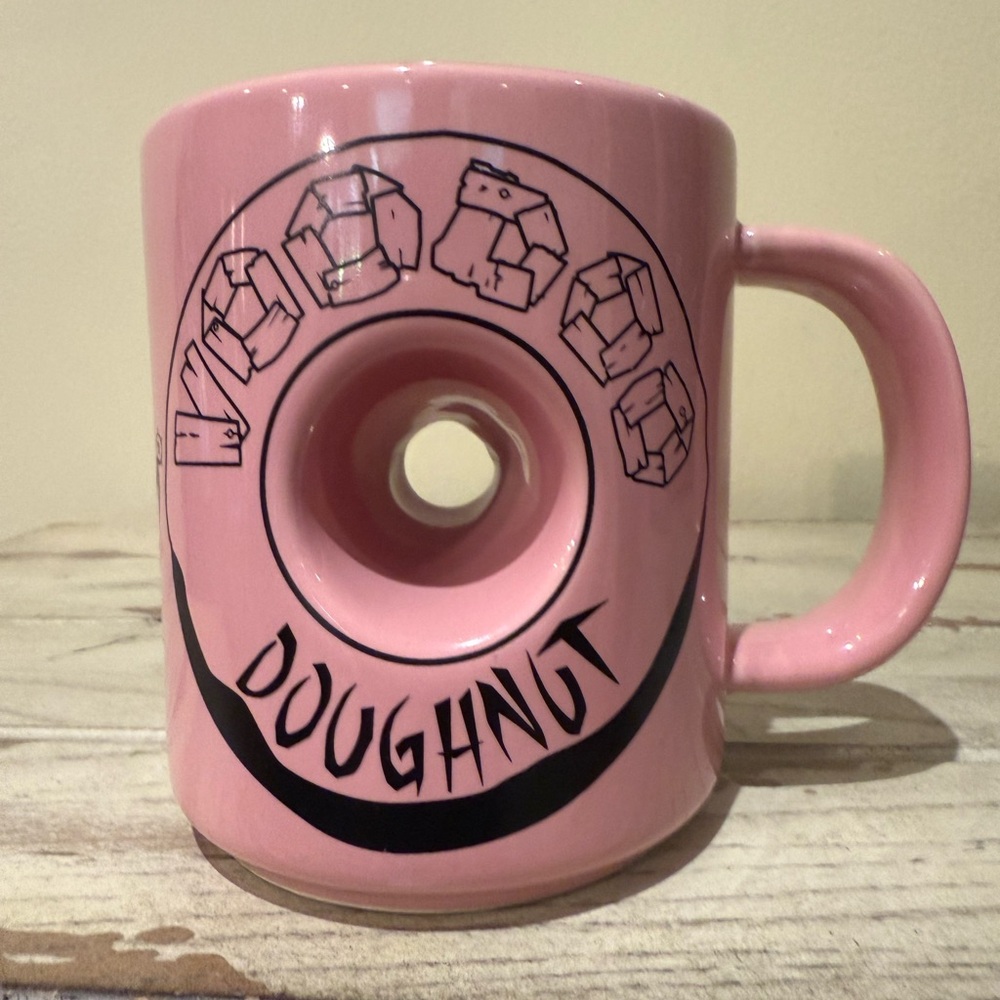 Voodoo Doughnut Coffee Pink Mug - The Magic Is In The Hole